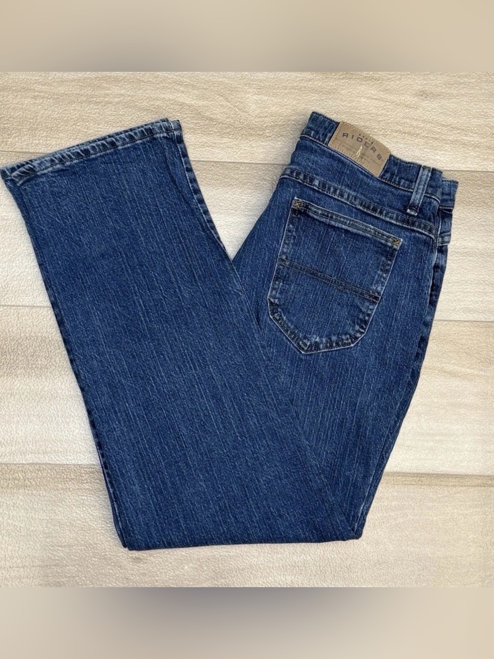 Denim Riders by Lee Relaxed Fit Straight Leg
Blue Jeans Womens Sz 12 P 30x28.5